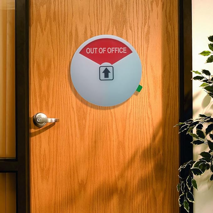 Privacy Sign,Out of Office/Please Come In/In a Meeting/Office/Conference Sign with Strong Adhesive Tape, 4 x 4 x 0.3 Inch Acrylic (White-6 Pack)