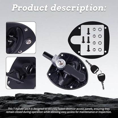 406-0972-01 A034B471 Door Latch T Handle with 2 Keys Fits for Cum-mins and Ko-hler Generators(Applications:Generator enclosures;Control Panels;Access Doors for Maintenance)
