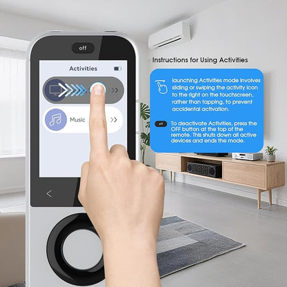 SofaBaton X2 Universal Remote Control with Hub & Charging Dock, Touchscreen, All-in-One Smart Remote with Customize Activities | Bluetooth | Infrared | WiFi 2.4GHz | Compatible Alexa & Google Home
