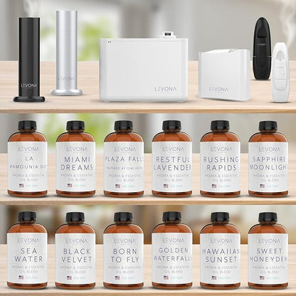 Levona Scent Essential Oils for Diffuser: Blissful Aura Diffuser Oil with Notes of Amber, Musk & Jasmine - Home Luxury Scents for Hotel - Fragrance Oil - 700 Ml Essential Oil