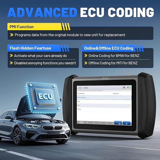 XTOOL IP819 V2.0 Bidirectional Scan Tool, 2025 Upgraded of D7 OBD2 Diagnostic Scanner with Active Test, PMI Function, 39+ Resets, ECU C0ding, FCA AutoAuth, All Systems Scanner for Cars, 3-Year Update