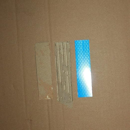 Non Fading Blue Reflective Stickers 1 inch X 4 inch, Outdoor Waterproof High Visibility Warning Safety Adhesive Reflector Tape (20 Pcs)