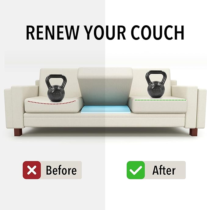 Tromlycs Couch Sofa Cushion Support for Sagging Seat Arched Furniture Seat Under Cushion Sag Repair Set of 2