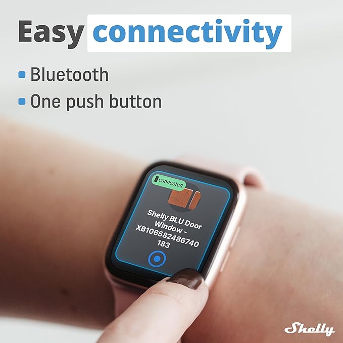 Shelly Blu Door/Window Brown | Bluetooth Operated Sensor | Home Automation | iOS Android App | Alexa & Google Home Compatibility | Lux and Tilt Angle Measurement | Set Custom Activation Scenes