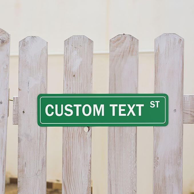 Custom Street Sign Left or Right Arrow, Double Sided/Reflective Option, 24''x6'', Personalized Road Address Large Metal Sign, Customize for Business, Office, Outdoor, Home, Delivery