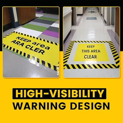 Industrial Black & White Caution Tape 2-Pack | 2in x 108ft Floor Marking Tape | Waterproof & Forklift-Proof | Long-Lasting for Warehouse, Factory, Parking