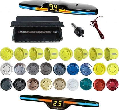 New Features Forward and Reverse Parking sensors, Option to Measure Distance in inches, bidirectional Display Option, and Customizable Digital Direction 18 Color Probes to Choose from(Light Yellow)