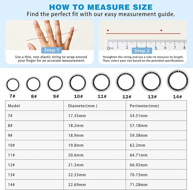 Smart Ring Fitness Tracker for Women - Health Heart Rate Ring with Sleep Monitoring, SpO2 Tracking, No Subscription Fee, Family Care (Silver 9)