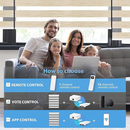 LazBlinds Motorized Zebra Roller Shades, Rechargeable Smart Blinds with Remote Control, Custom Size Light Filtering Dual Layer Roller Sheer Shades, Beige Linen