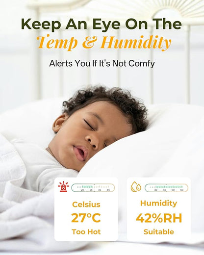 ARENTI Baby Monitor with 2 Cameras, Cry&Motion Detection, 2K Smart Baby Camera with 5'' Upgraded Wireless Display, 2 Way Audio, Super Night Vision, Lullabies, Breathing Light, Temp&Humidity Sensor