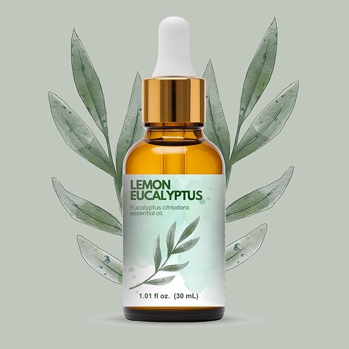 Lemon Eucalyptus Essential Oil (Corymbia Citriodora) – 100% Pure & Undiluted Citrus Aroma for Diffusers, Massage (Dilute) & DIY | Essential Oils for Humidifiers (Pack of 6 × 1.0 fl oz Each)