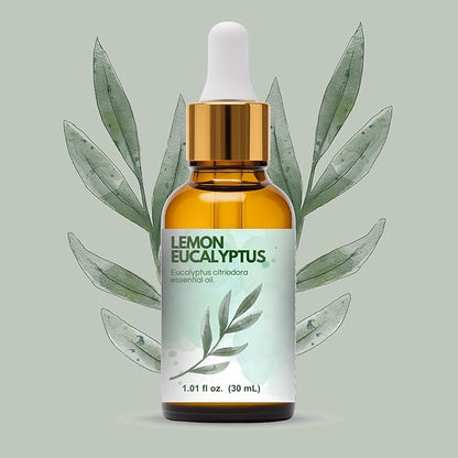 Lemon Eucalyptus Essential Oil (Corymbia Citriodora) – 100% Pure & Undiluted Citrus Aroma for Diffusers, Massage (Dilute) & DIY | Essential Oils for Humidifiers (Pack of 6 × 1.0 fl oz Each)
