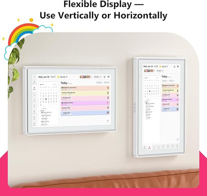 21.5 Inch Family Digital Calendar - Chore Chart, Meal Planner, Photo Display, FHD Interactive Touchscreen with LED Reminder, Wall & Desk Mount Smart Electronic Planner