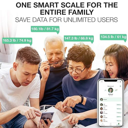 Korescale Digital Smart Scale with BMI, Body Fat, Muscle Mass, Weight | Highly Accurate Bathroom Scales, Bluetooth Composition Analyzer | Compatible with KoreHealth (White)