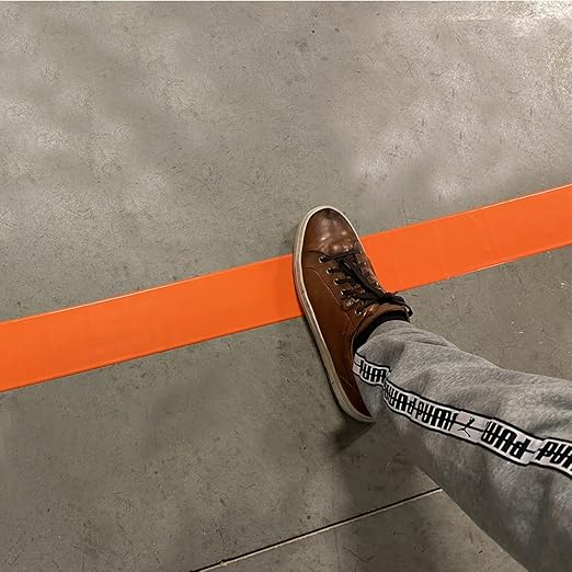 SmartSign Orange 2 inch x 100 feet Floor Marking Tape, 32 mil Vinyl Floor Tape, Superior Mark Industrial Use Safety Tape with Beveled Edges, Strong Adhesive, for Gym/Warehouse/Courts