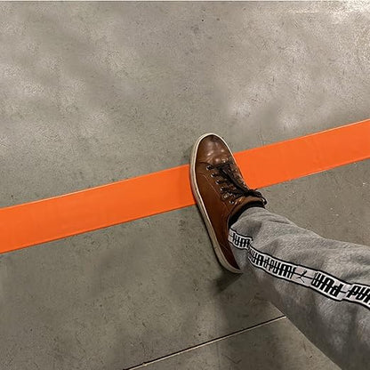 SmartSign Orange 2 inch x 100 feet Floor Marking Tape, 32 mil Vinyl Floor Tape, Superior Mark Industrial Use Safety Tape with Beveled Edges, Strong Adhesive, for Gym/Warehouse/Courts