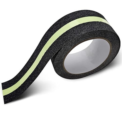 Huakaile Glow in The Dark Tape Anti Slip Grip Tape, 1.96" x 16.4Ft Luminous Reflective Tape, Waterproof Non Skid Traction Tape Strips for Outdoors Steps Indoor Stairs Treads Ladder Floor