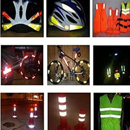 Orange Reflective Tape Outdoor Waterproof 1 inch Wide, High Visibility Industrial Marking Tape, Safety Adhesive Stickers (68 feet,5 Rolls)