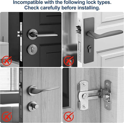 FITNATE Smart Fingerprint Door Lock, Keyless Entry Door Lever with APP, IC Card, Code, Key & Biometric Unlock for Bedroom, Home, Hotel, Office, Apartment