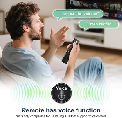 for Samsung-Smart-TV-Remote-Control-Replacement,Universal Remote for 2019 2025 Samsung Frame Curved Crystal Smart TVs, with Voice Control