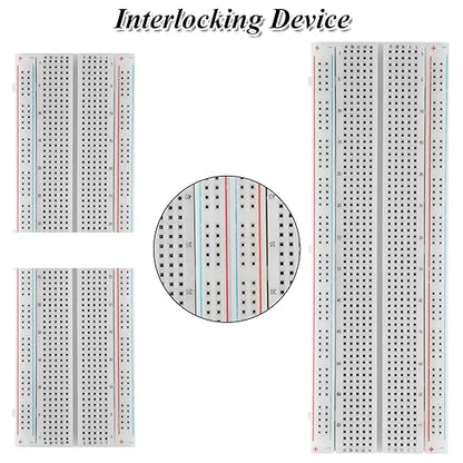 20 Pack Breadboard 830 Point Solderless Prototype PCB Board Kit, Breadboards Protoboard MB-102 for Proto Shield Distribution Connecting Blocks, Arduino DIY Electronics Kit