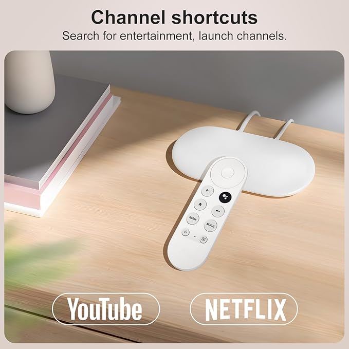 Voice Replacement for Google-Chromecast-Remote, G9N9N for Chromecast with Google TV Remote, for Google TV Streamer (Only for Snow Chromecast Google)
