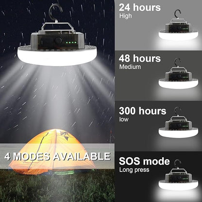 10000mAh 4000LM Rechargeable Camping Light with Motion Sensor and Radar , Standby Time of 72 Hours Automatic Light Portable Camping Lantern 30W with Magnet , IPX5 Waterproof Tent Lights