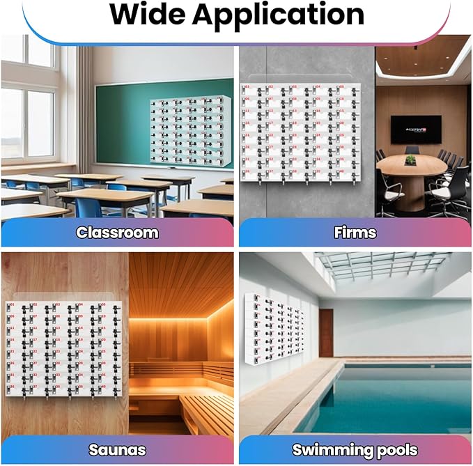 40 Slots Cell Phone Locker Box for Classroom Clear Acrylic Cell Phone Storage Cabinet with Door Locks and Keys for Classroom School Students Office Factory Employees
