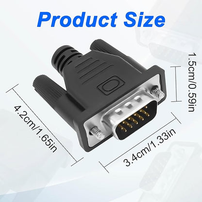 MEIRIYFA VGA Dummy Plug Headless Ghost Display Emulator, VGA Virtual Display RGB Monitor Dummy Plug Headless Ghost Display Emulator 1920x1080P@60Hz (2Pack)