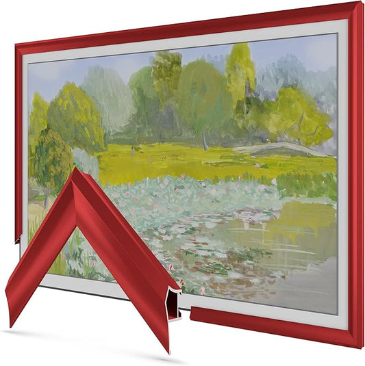 Candy Apple Red Prismatic 55" Alloy Deco TV Frame - Compatible ONLY with Samsung The Frame TVs (Fits 2021-2025, LS03A, LS03B, LS03C, LS03D, LS03FA)
