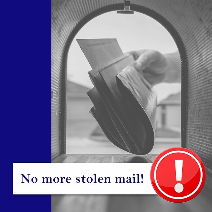 Mail Chime Mailbox Alarm for Delivered Mail Notification System, Smart Mailbox Sensor Alert Wireless Transmitter & Receiver, Up to 350 Feet, Easy to Install, Battery-Operated, 1 Set