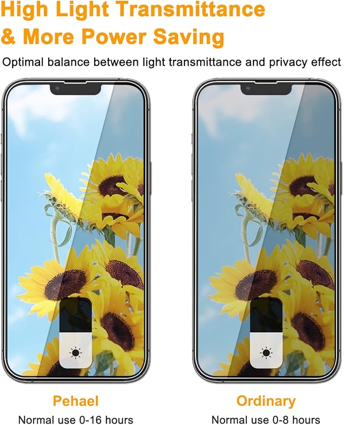 PEHAEL 3Pack for iPhone 16e/14/13/13 Pro Privacy Screen Protector Full Coverage Anti-Spy Tempered Glass Film 9H Hardness Easy Installation Bubble Free [6.1 inch]