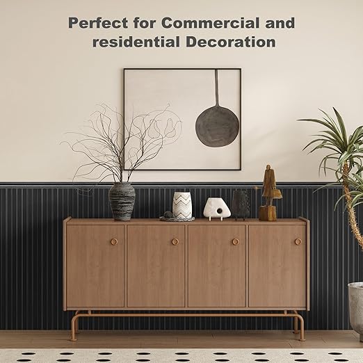 Art3d Wainscoting Wall Panel Kit, 37.8" Tall Beadboard Panels for Walls, Polystyrene Board and Batten Wall Panel Kit, Easy DIY Decorative Trim for Living Room, Kitchen, Bedroom – Covers 31 Sq.Ft