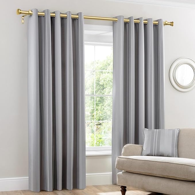 TONIAL Curtain Rod 32 to 115 Inch, Telescoping Splicing 3/4 Drapery Rods for Windows Decorative Single Rod with Small Cap End, Antique Gold