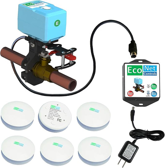 EVC400-MW-SK6 Bulldog Matter Over WiFi Starter Kit with 6 sensors - Easy Installation, No Plumbing Required, Smart Home Optional