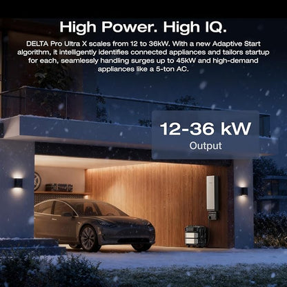 EF ECOFLOW 12288Wh Power Station: DELTA Pro Ultra X (1x Inverter + 2 x Batteries), 12000W Solar Generator for Home Battery Backup, Expandable to 180kWh, Outdoor & Camping Battery Power Supply