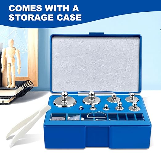 UCEC Calibration Weights for Digital Scale, 10mg - 100g Gram Weights Kit, Precision Stainless Steel Balance Scale Calibration Weight Set with Tweezers for Lab Educational Science
