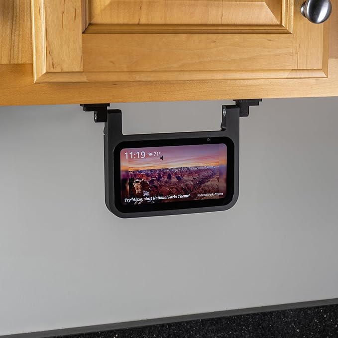 Under Cabinet Kitchen Mount Bracket for Amazon Echo Show 5 3rd Gen Alexa Devices | Compatible only with 3rd Gen 2023 Echo Show 5 Model | All Hardware Included (Black)
