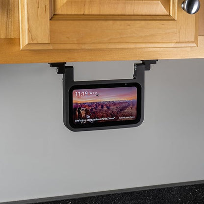 Under Cabinet Kitchen Mount Bracket for Amazon Echo Show 5 3rd Gen Alexa Devices | Compatible only with 3rd Gen 2023 Echo Show 5 Model | All Hardware Included (Black)