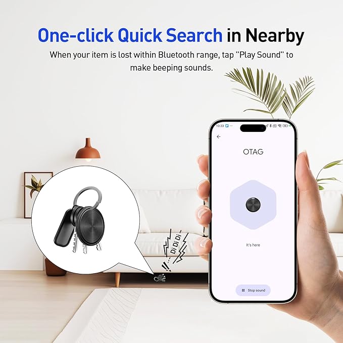 Air Tags-4 Pack Android Tracker Tag Works with Google Find Hub App(Android Only), Loud Sound, Replaceable Battery, for Keys, Suitcase, Backpack, Luggage, Wallet