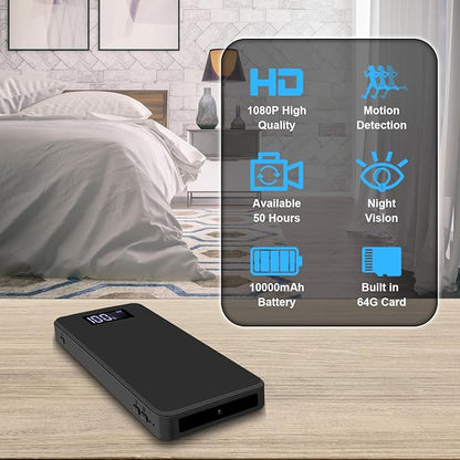 64GB Home Security Camera, 1080P Surveillance Camera, Indoor Camera with 10000mAh Battery, Night Vision, Motion Detection