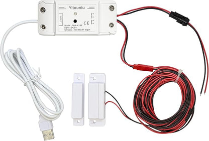 Tuya Smart WiFi 5V garage door opener controller Garage Open Close Monitor,wireless APP Remote Control Magnetic Door sensor,Compatible with Alexa Echo Google Home