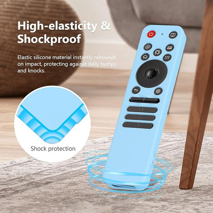 LEFXMOPHY Cover for LG MR25GA Remote Compatible with 2025 LG OLED Smart TV C5 B5 G5 M5 Series Remote, Silicone Case Glow in Dark - Blue