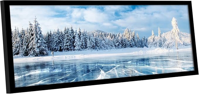 Americanflat 12x32 Picture Frame with Polished Plexiglass - Signature Collection - Gallery-Style Frames Made of Engineered Wood - Photo Frame for Wall Display - Black