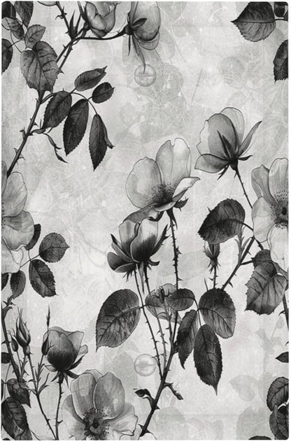 Light Switch Cover Plate Black Breezy Watercolor Garden Floral 1 Gang No Device Blank Electrical Wall Plates Faceplate Decorative Switch Plate for Bedroom Home Decor