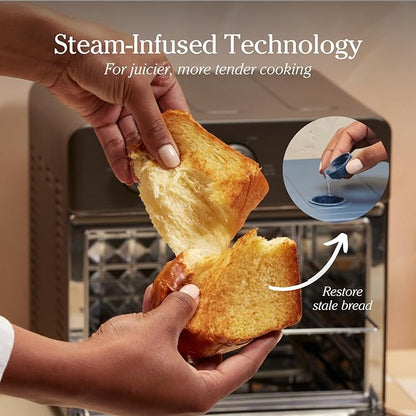Our Place Wonder Oven | 6-in-1 Stainless Steel Air Fryer Toaster Oven Combo with Basket, Rack, Pan & Tray | Compact 13 QT Countertop Capacity - Toast, Roast, Bake, Reheat, Broil & Steam | Spice