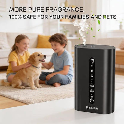 Smart Plug in Diffuser, Waterless Scent Diffusers for Home Cover Up to 800 Sq. Ft with 3 Mist Levels & Timers, Waterless Essential Oil Diffuser with RGB Lighting for Home, Office
