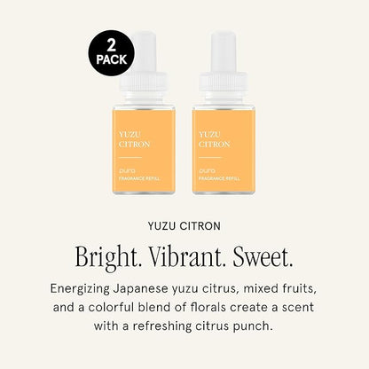 PuraHome Scent Refill - Smart Home Air Diffuser - Up to 120-Hours of Luxury Fragrance per Refill - Home Essential - Clean & Safe Diffuser Fragrance - 2 Pack, Yuzu Citron