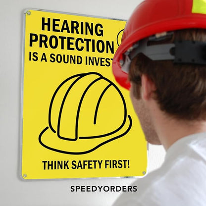 Custom Metal Signs, Personalized Aluminum, Customized Safety, Business Signs, Waterproof Outdoor, White Aluminum (Yellow Background, 7x7 In)