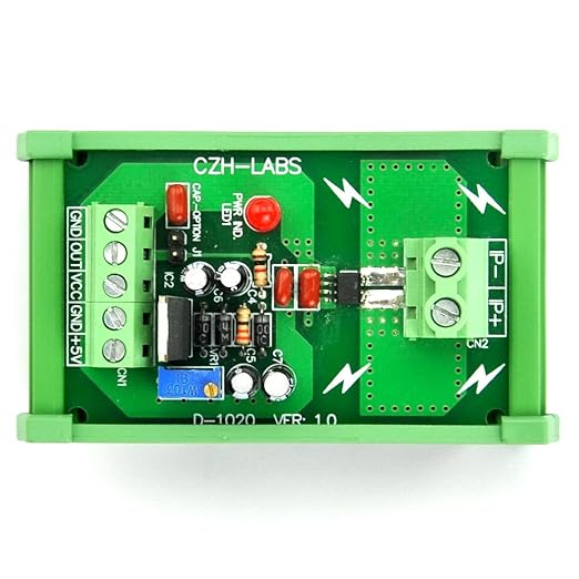 Electronics-Salon DIN Rail Mount AC/DC Current Sensor Module, Based on ACS712 (+/-20Amp)